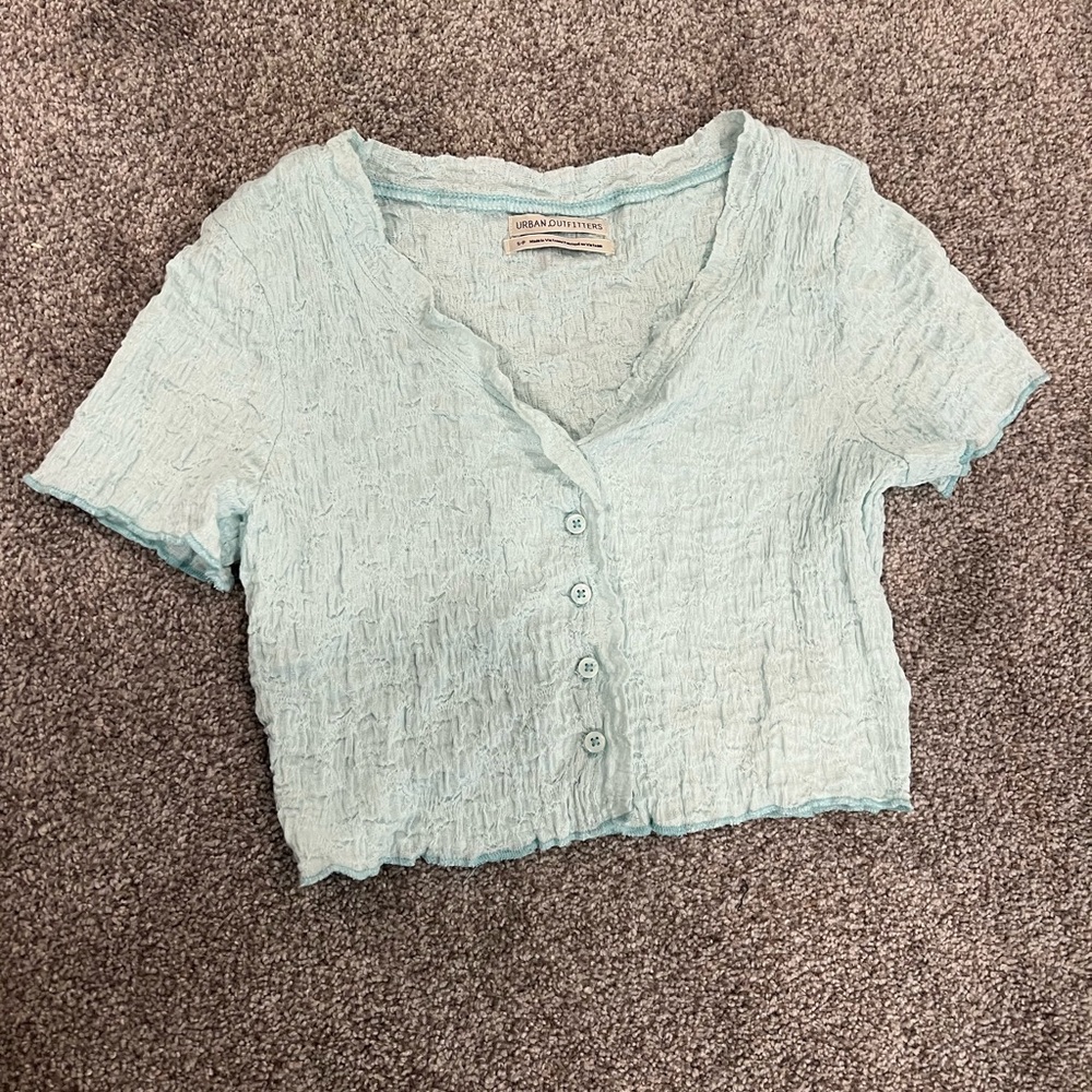 Urban Outfitters cropped button up shirt